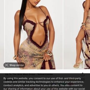 Bohemian Maxi Dress with Burgundy Accents